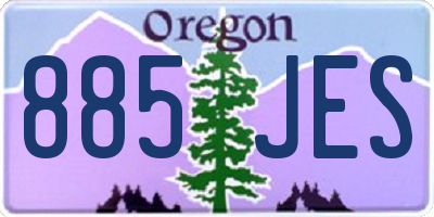 OR license plate 885JES