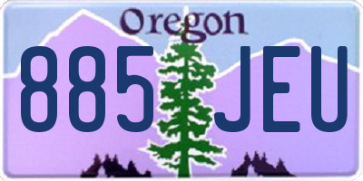 OR license plate 885JEU