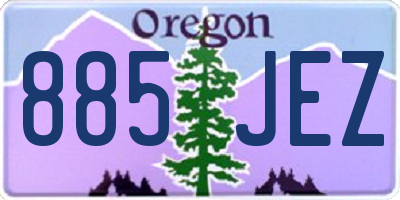 OR license plate 885JEZ