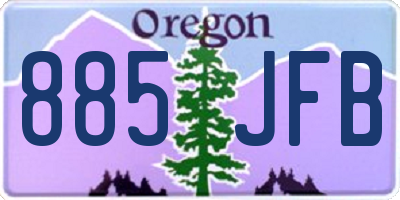 OR license plate 885JFB