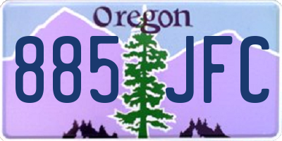 OR license plate 885JFC