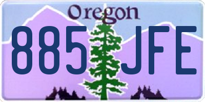 OR license plate 885JFE