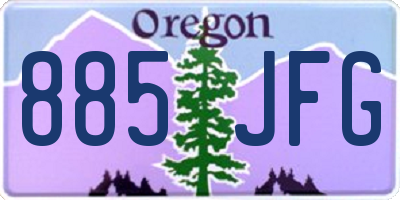 OR license plate 885JFG