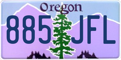OR license plate 885JFL