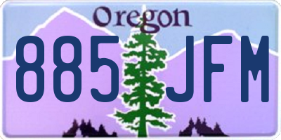 OR license plate 885JFM