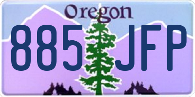 OR license plate 885JFP