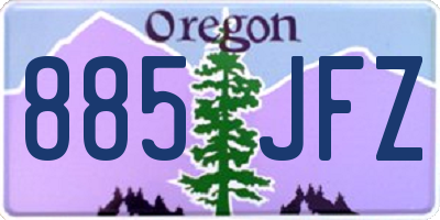 OR license plate 885JFZ