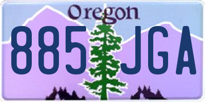 OR license plate 885JGA