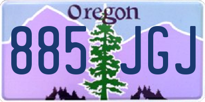 OR license plate 885JGJ