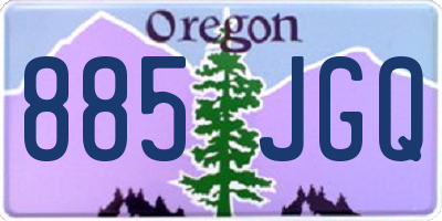 OR license plate 885JGQ
