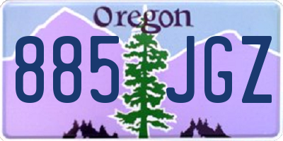 OR license plate 885JGZ