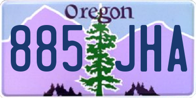 OR license plate 885JHA