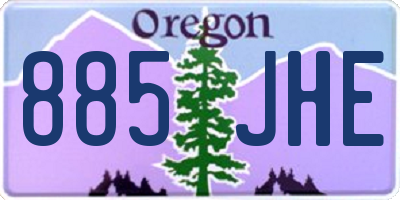 OR license plate 885JHE