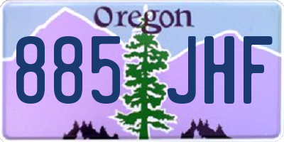OR license plate 885JHF