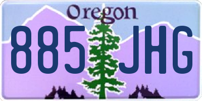 OR license plate 885JHG