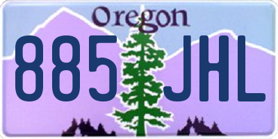 OR license plate 885JHL