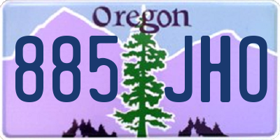 OR license plate 885JHO