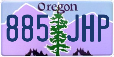 OR license plate 885JHP