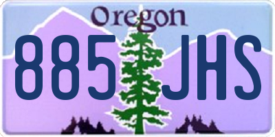 OR license plate 885JHS