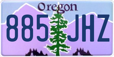 OR license plate 885JHZ