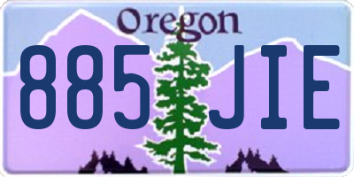 OR license plate 885JIE