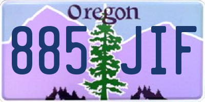 OR license plate 885JIF