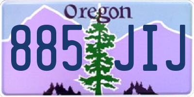 OR license plate 885JIJ
