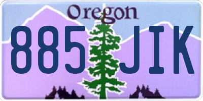 OR license plate 885JIK