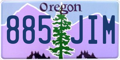 OR license plate 885JIM