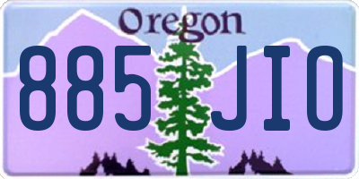 OR license plate 885JIO