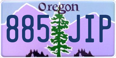OR license plate 885JIP