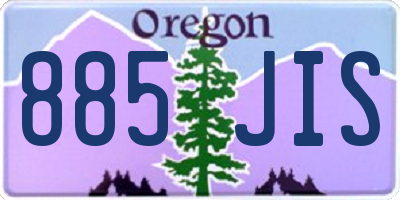 OR license plate 885JIS