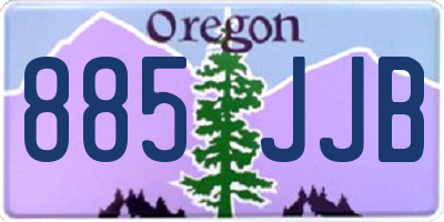 OR license plate 885JJB