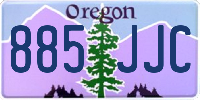 OR license plate 885JJC