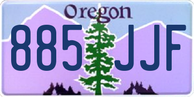 OR license plate 885JJF
