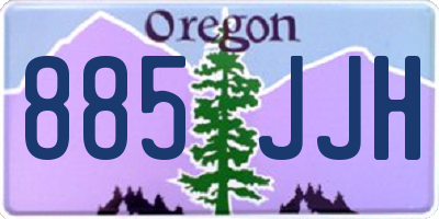 OR license plate 885JJH