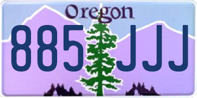 OR license plate 885JJJ