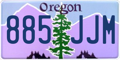 OR license plate 885JJM