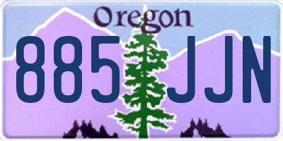 OR license plate 885JJN