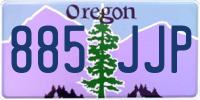 OR license plate 885JJP