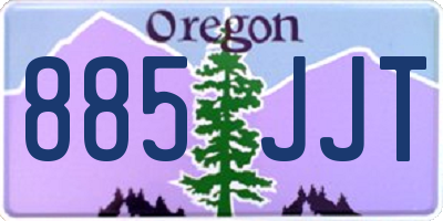 OR license plate 885JJT