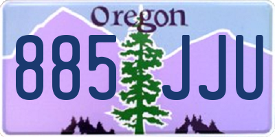 OR license plate 885JJU