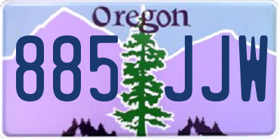OR license plate 885JJW