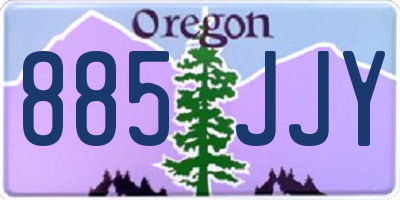 OR license plate 885JJY