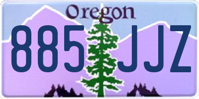 OR license plate 885JJZ
