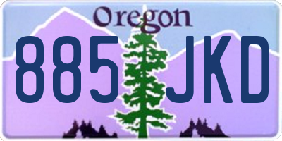 OR license plate 885JKD