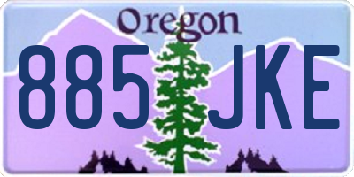 OR license plate 885JKE