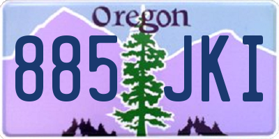 OR license plate 885JKI