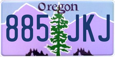 OR license plate 885JKJ
