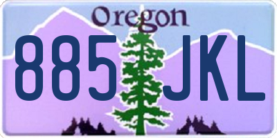 OR license plate 885JKL